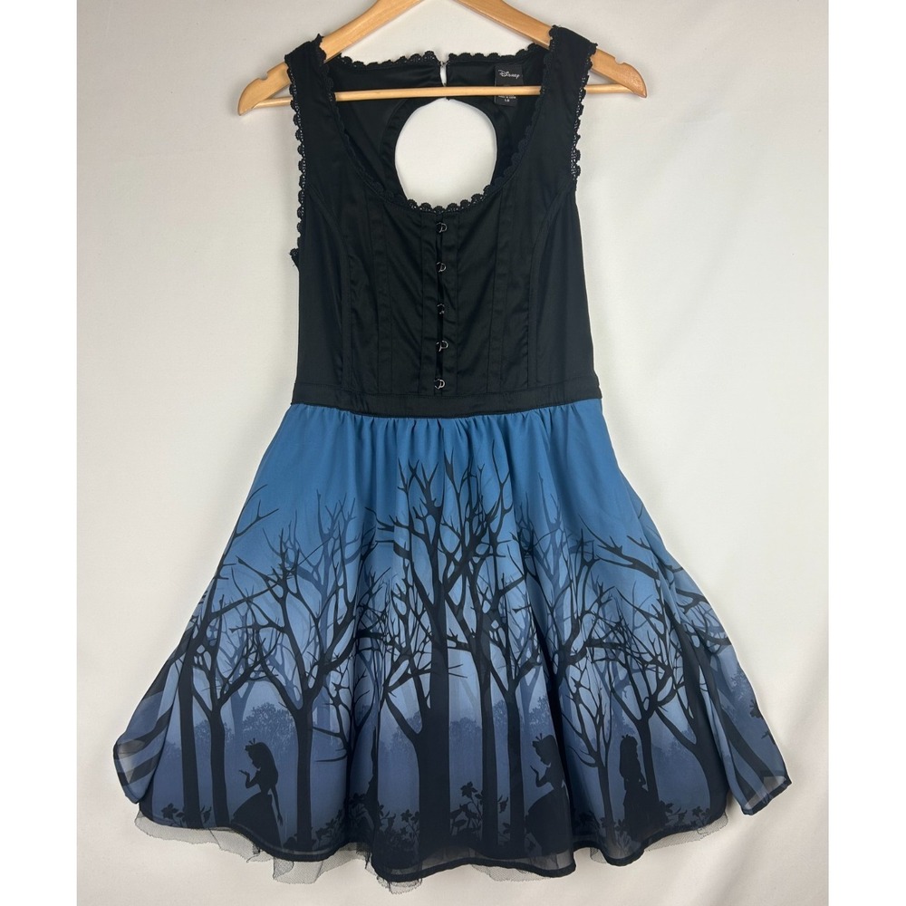 Hot Topic Disney Alice And Wonderland Black Lace Tulle Corset Goth Fairy Dress L